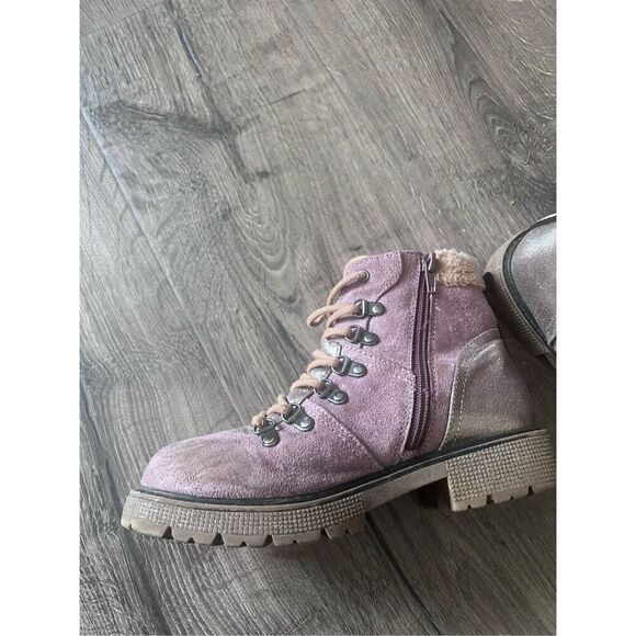 Steve Madden Kids' Combat  Boot with Faux Fur Collar size 3 big girl - Picture 4 of 7